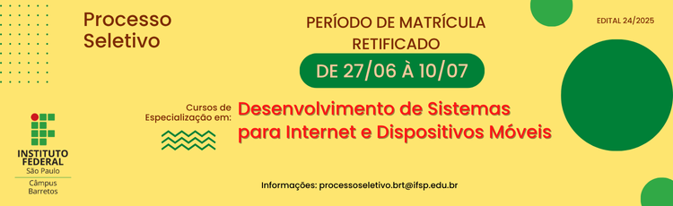 Desenvolvimento de Sistemas para Internet e Dispositivos Móveis