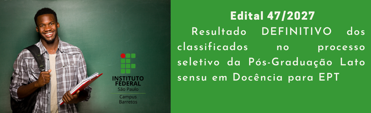 Processo Seletivo - Especialização em Docência para Educação Profissional e Tecnológica