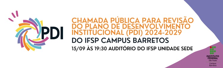 Chamada Pública – Revisão do PDI