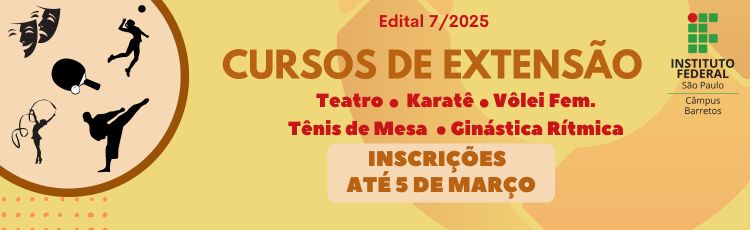 Cursos de extensão - Edital 07/2025